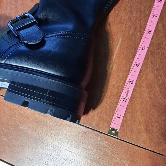 Nine West Nans Lug Sole Over the Knee Boots Black Size 8 NEW Defect - Picture 5 of 8